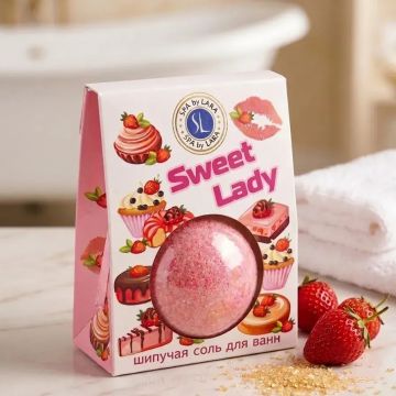 Соль шипучая для ванн «Spa by Lara», ароматизированная, «Клубника» («Sweet Lady») Арт.15531